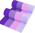 8 Rolls in 4 Colors Gradient Purple Party Crepe Paper Streamer, 8 Pieces 82 feet Streamets Party Decorations Party Supplies for Mermaid Under the Sea Ocean Party Birthday Baby Shower Graduation