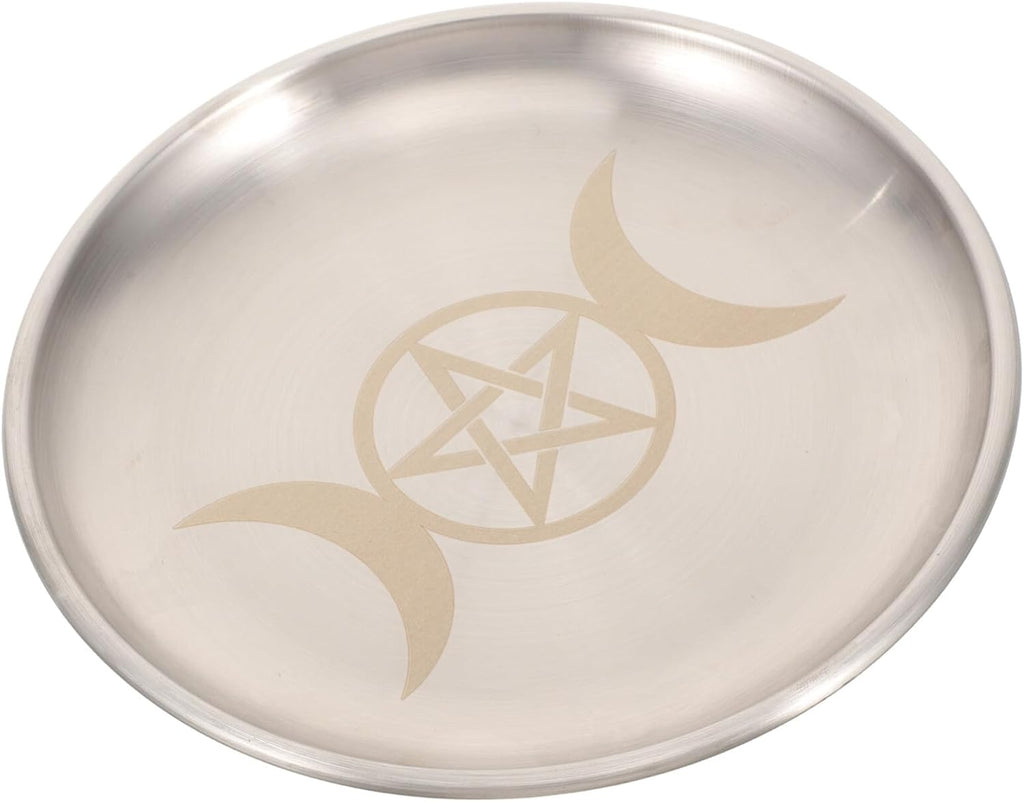 COHEALI Altar Plate Candle Holder Ritual Burning Incense Burner Offering Bowl Decorative Tealight Tray Witchcraft Wiccan Tarot Supplies