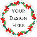 100-1000pcs Custom Stickers Merry Christmas Stickers Personalized Labels Adhesive Xmas Decorative Envelope Seals Stickers for Cards Gift Boxes(Round-1)