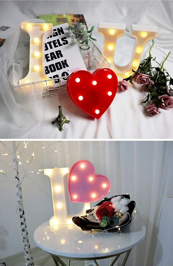 MUMUXI Marquee Light Up Letters | Large Light Up Numbers | Battery Powered and Bright with Every Letter of The Alphabet | for Wedding, Birthday, Party, Celebration, Christmas or Home Decoration (I)