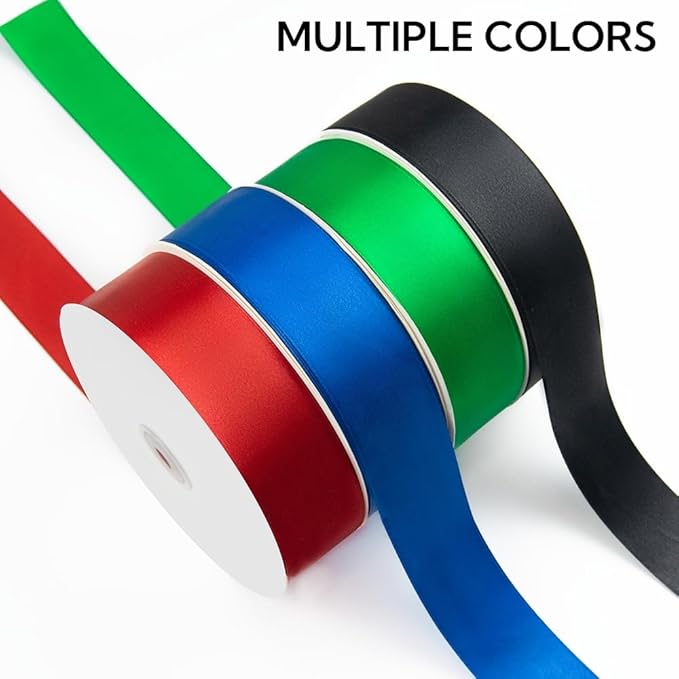 1-1/2 Inch 100 Yards Satin Ribbon Wine Red, Solid Color Fabric Ribbon for Gift Wrapping, Wedding, Polyester Gift Ribbon for Birthday Party Decoration, Craft, Hair, Floral, Sewing