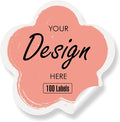 Custom Stickers Personalized Labels - Customized Stickers with Any Design Image Logo Text,Custom Thank You Label Stickers,Custom Stickers for Business Logo,100 Labels (Flower,5.5"x5.5")
