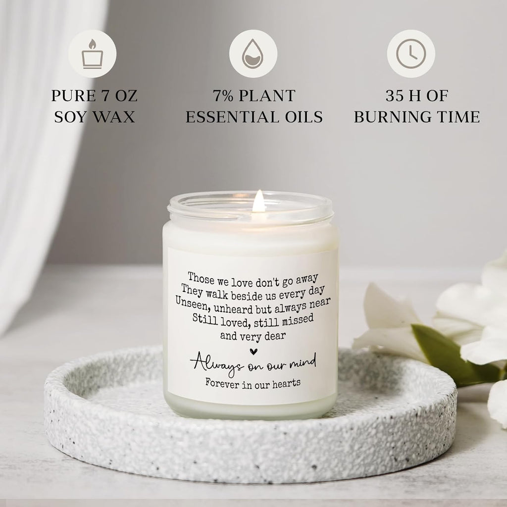 Shqiueos Sympathy Gifts for Loss of Loved One, Memorial Lavender Candle | Soy Wax 7oz, Bereavement, Thinking of You, Grief Gift, Funeral Comfort Condolence Remembrance Christmas Gift