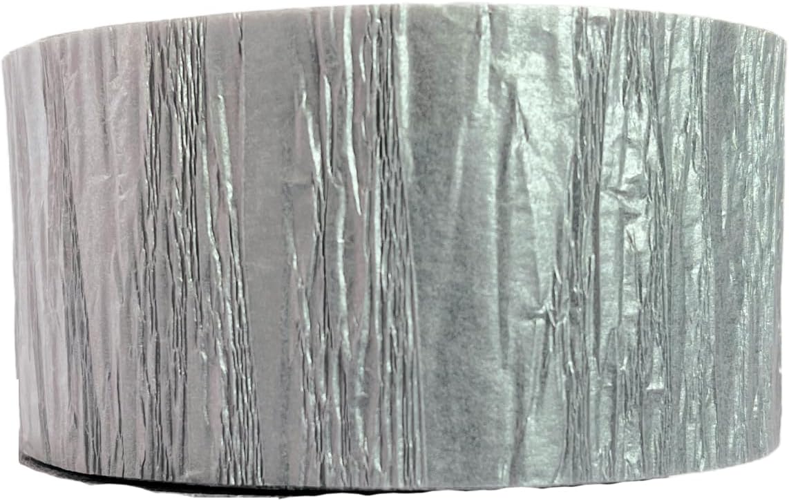Purple and Silver Metallic Crepe Paper Color Streamers, 4 Rolls Total, Made in USA