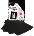 Hygloss Products Black Silhouette Paper – Tracing Portrait Drawing Crafts Paper - 8-1/2 x 11 Inch, 25 Sheets