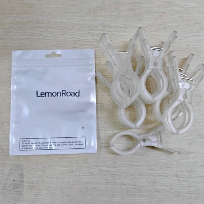 LemonRoad 10 Pack Large Balloon Arch Clips Plastic Transparent Backdrop Spring Clamps 3.5 Inch Heavy Duty Clip for Balloon Arch Kit Birthday Decoration Crafts Woodworking Photography Studios (Clear)