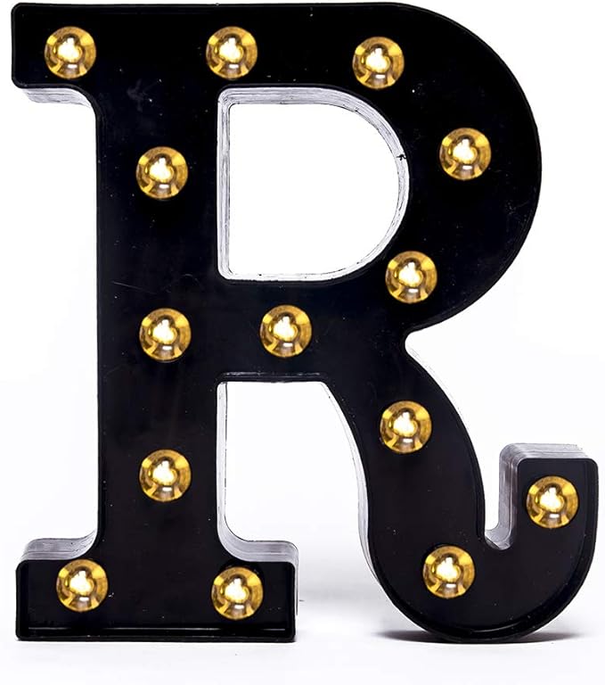 Foaky Black LED Marquee Number Lights Sign Light Up Marquee Number Lights Sign for Night Light Wedding Birthday Party Battery Powered Christmas Lamp Home Bar Decoration