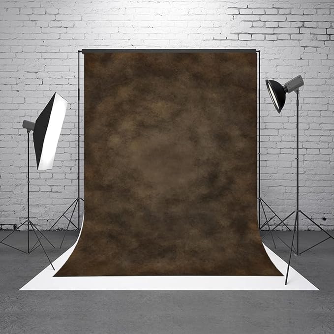 3x5ft Dark Brown Mottled Texture Photography Backdrop for Portrait Photo Studio Prop Abstract Background for Photographyer