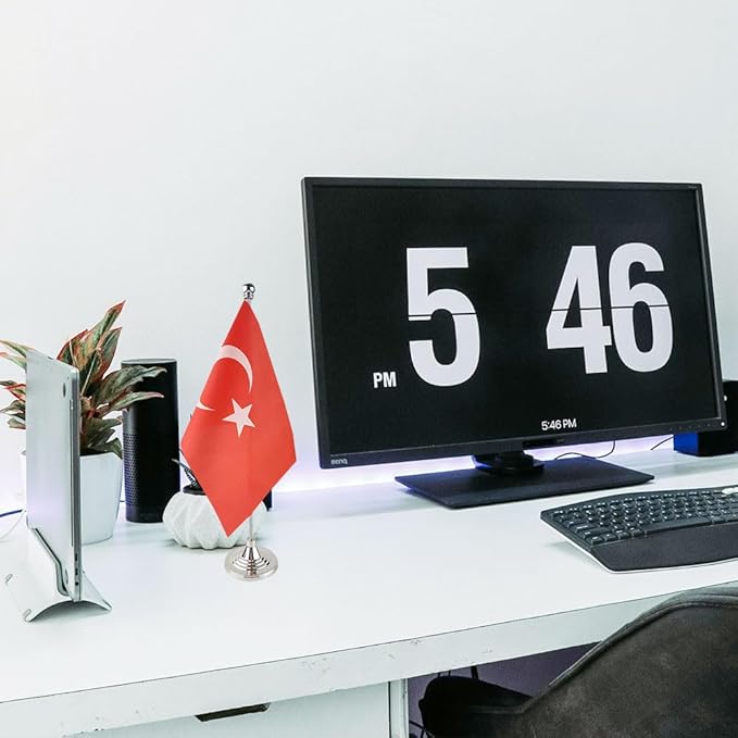 Turkey Flag Turkish Flags, Small Mini Turkish Desk Flag, Used for Table Office Classroom Home Patriotic Events Decorations