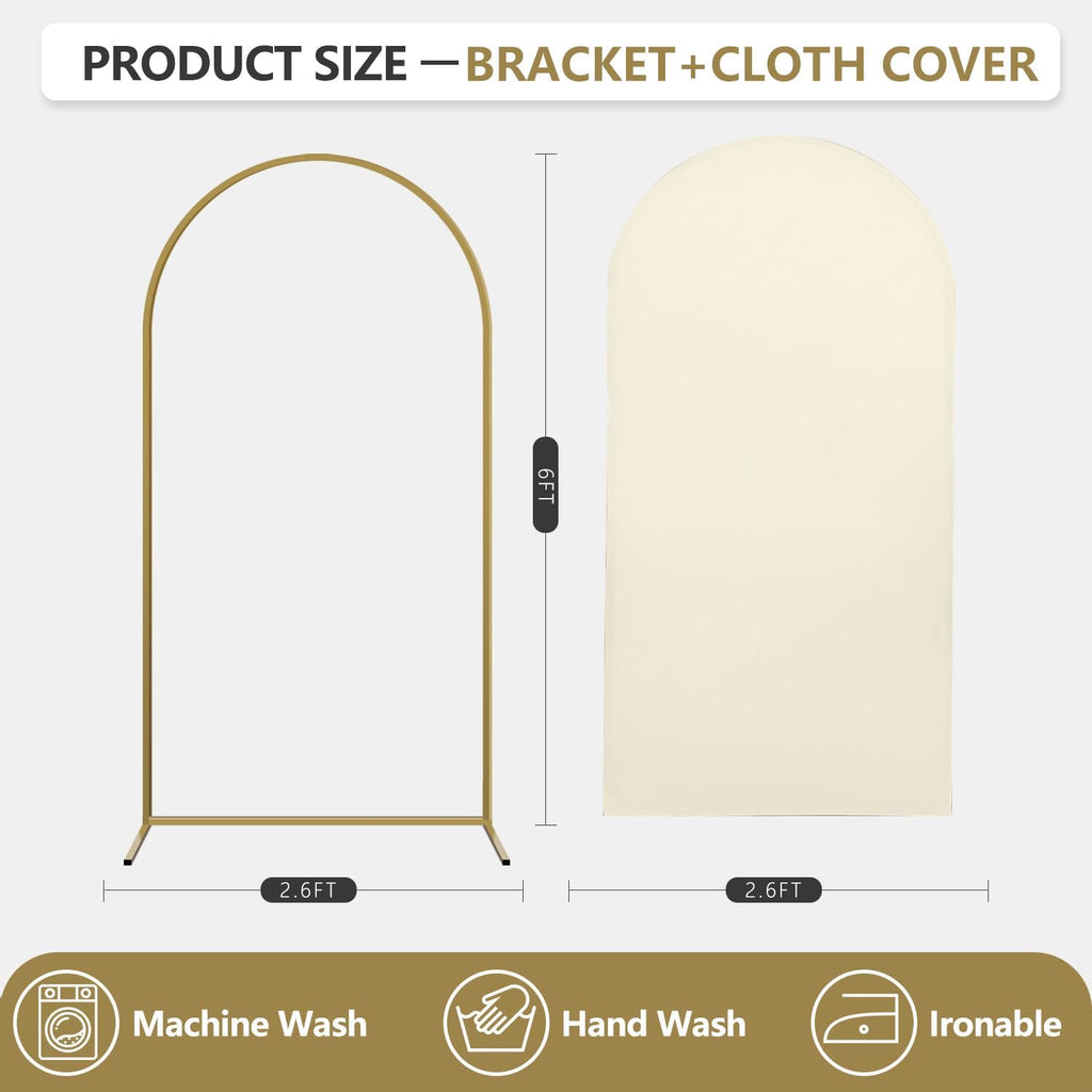 arch backdrop stand and cover set, metal balloon shown in use