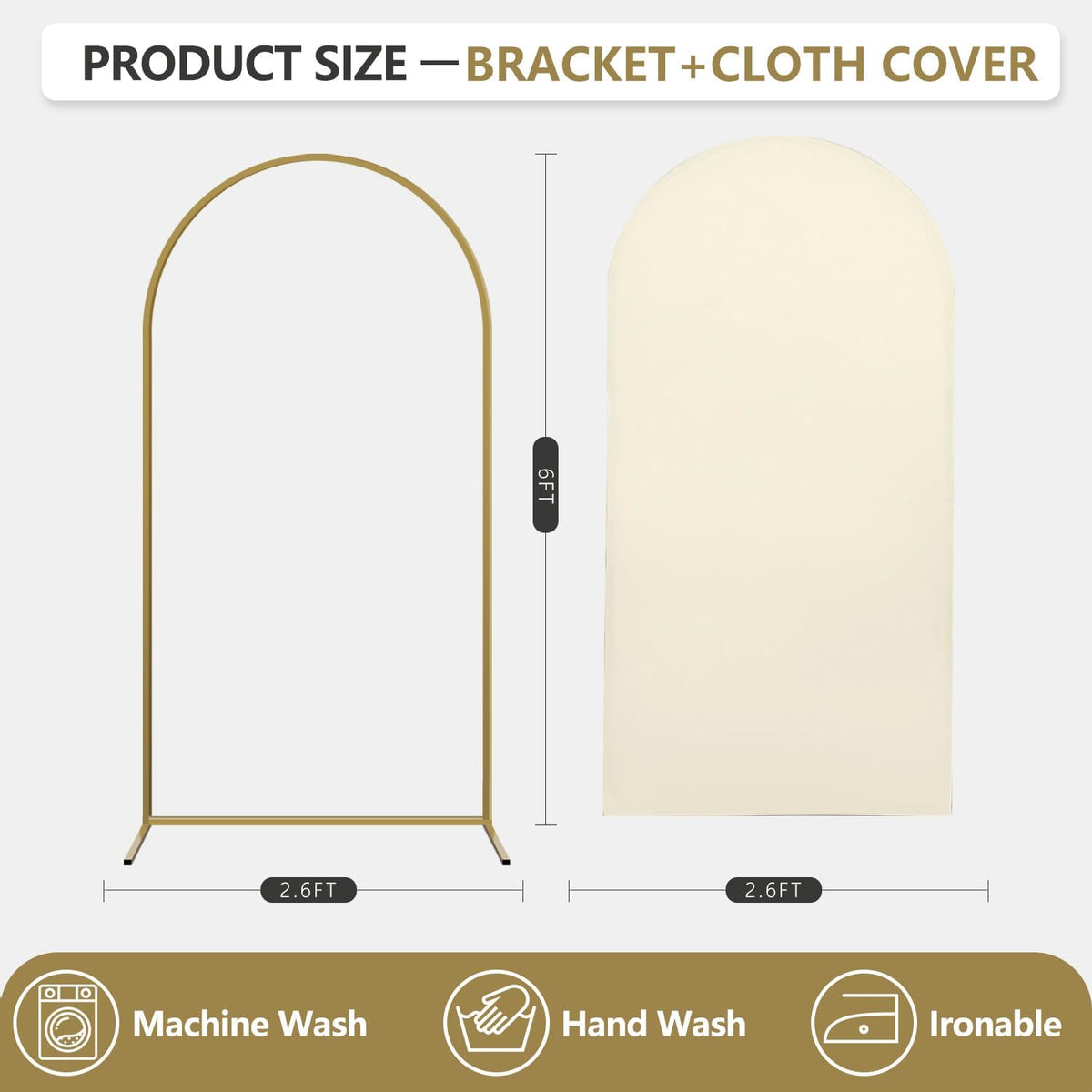 arch backdrop stand and cover set, metal balloon shown in use