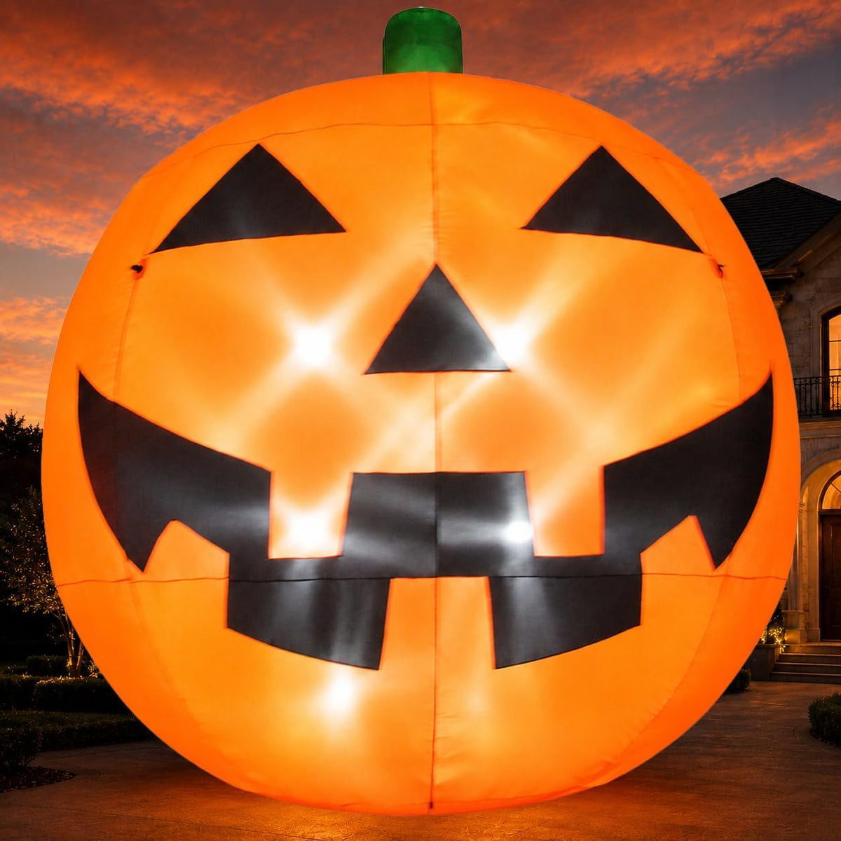 11ft giant halloween inflatable pumpkin with led lights, view 9