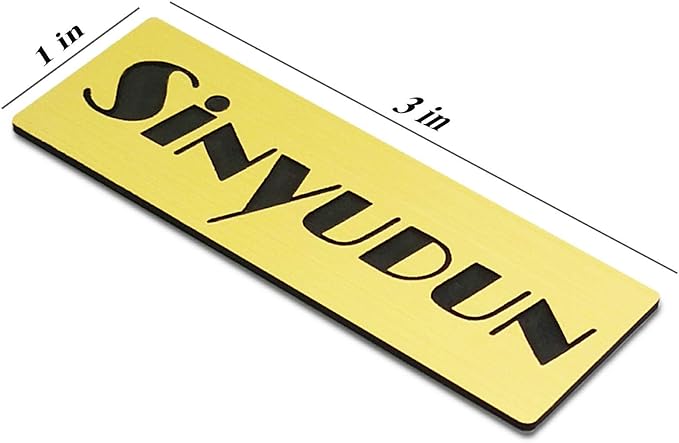 Custom Engraved Name Tag Badges for Business, Personalized Identification with Pin, Magnetic, Adhesive, or Blank Backing, 1"x3", Blue/White Text