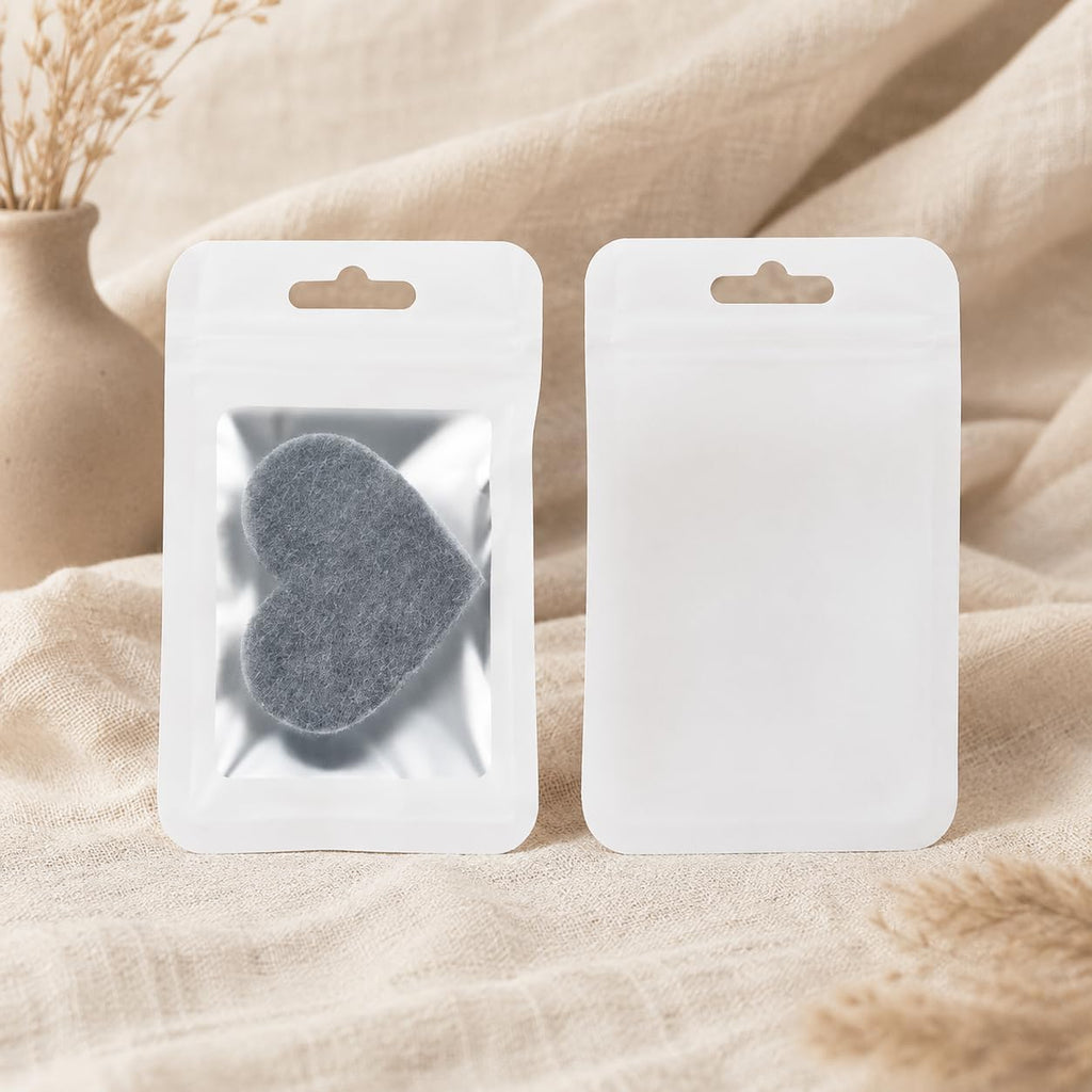 10Pcs Resealable Foil Zipper Bags, Clear Window Odor-Proof Food Storage Pouches for Snacks, Jewelry & Small Packaging