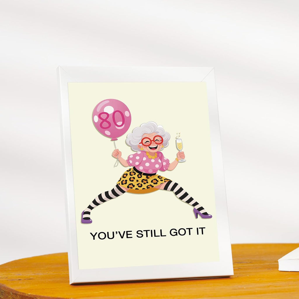 OJsensai Happy 80th Birthday Card Gifts for Women，80 Year Old birthday Decorations for Her Mom Wife Grandma