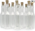 Plastic Bottles & Corks Set (20) - Clear PET Plastic Potion Bottles with Cork - Small Bottles with Cork & Tiny Jars with Cork Bottles, Message in Plastic Bottle, DIY Crafts