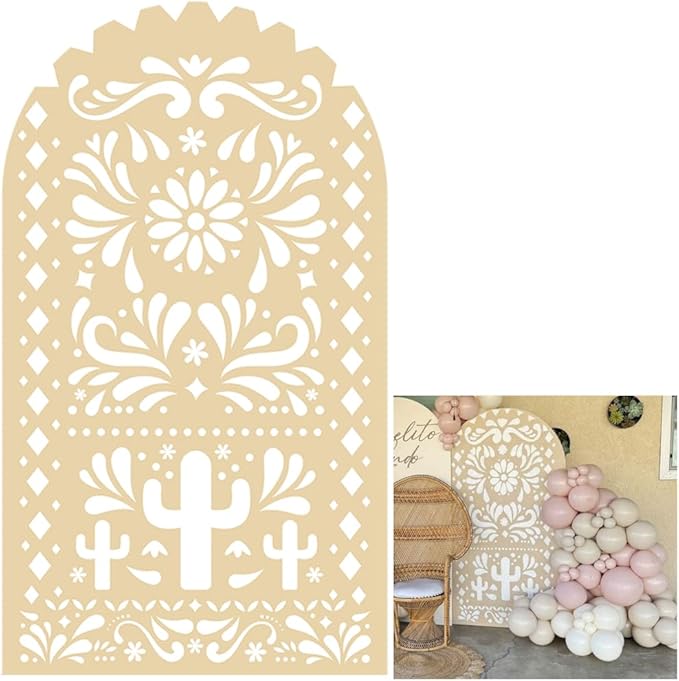 Mexico Theme Arch Stand Covers Fiesta Wedding Party Elastic Fabric Background Birthday Baptismx Baby Shower Decor Props (120x220cm(W48''H86''),G-3739)