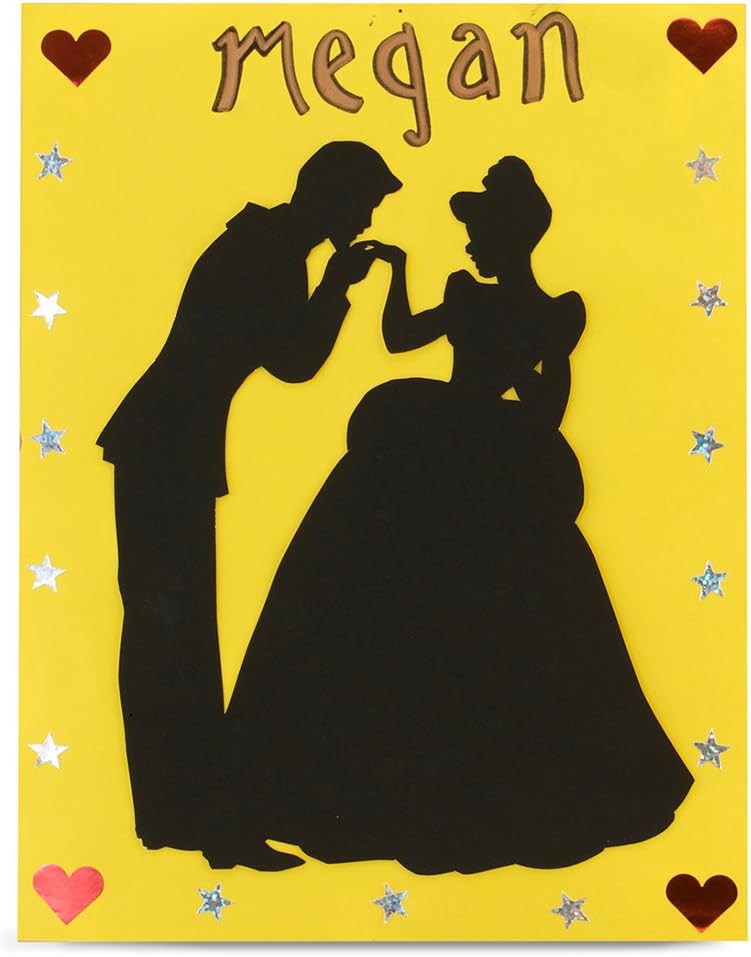 Hygloss Products Black Silhouette Paper – Tracing Portrait Drawing Crafts Paper - 8-1/2 x 11 Inch, 25 Sheets