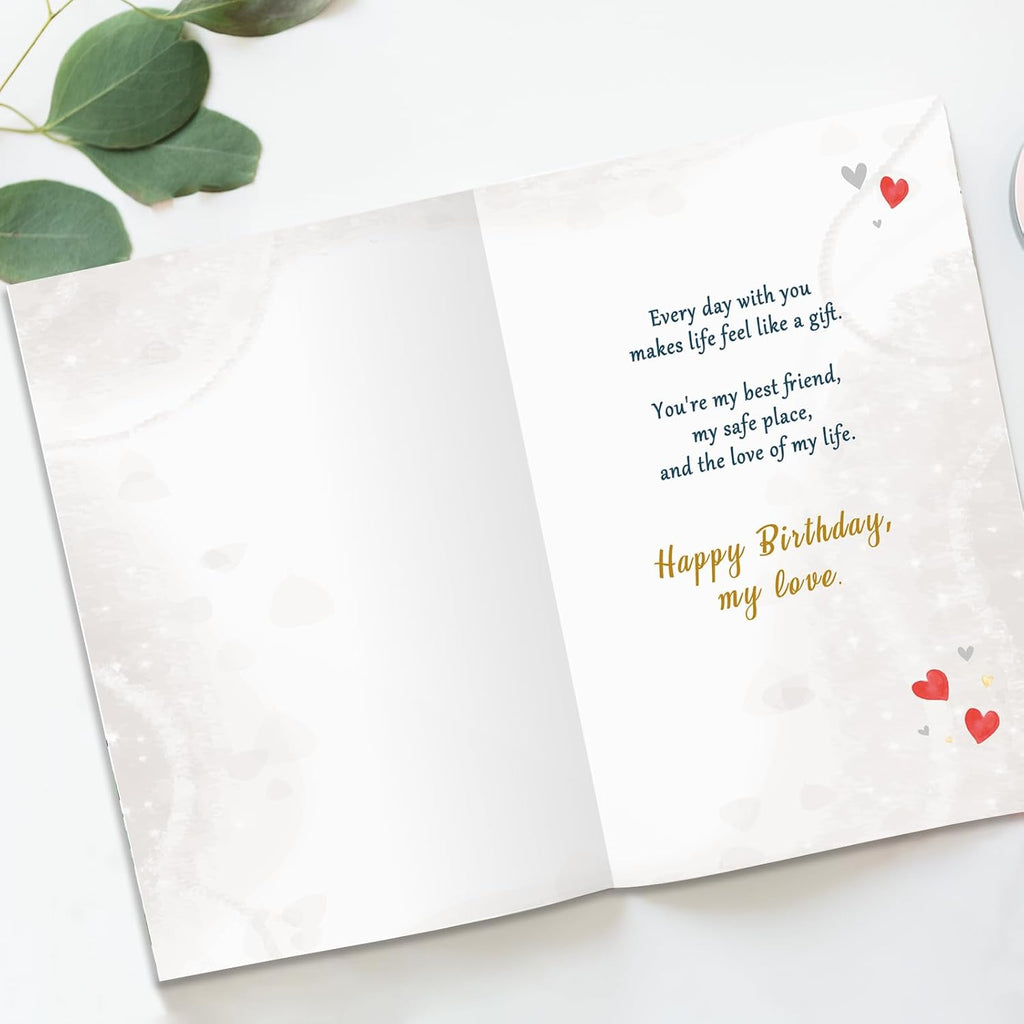 Beixian Funny Birthday Card Gifts for Husband from Wife | Happy Birthday Decorations for Men, 8x5.3 Inches, Double, Sided