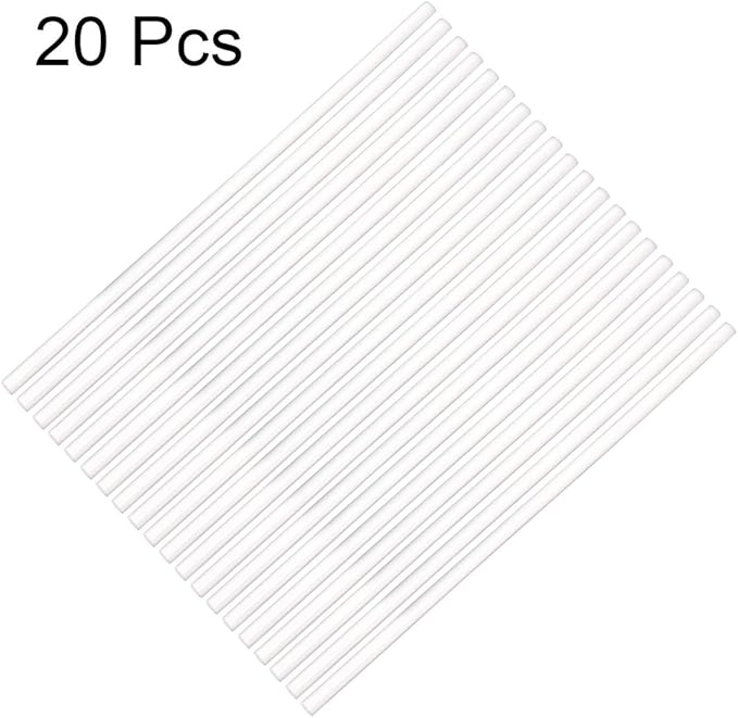 uxcell 20pcs Hot Glue Sticks for Glue Gun 7mm/0.28-inch x 10-inch Mini Hot Melt Adhesive Glue Stick White