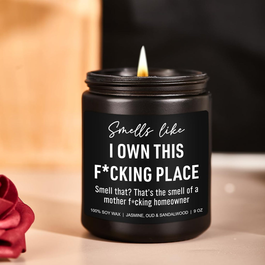 Younift Funny Scented Candle, House Warming Gifts New Home, Housewarming Gifts for Women, Men, Couple, New Homeowner - First Apartment Essentials - Closing Presents for Home Buyers - 9 oz