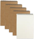 4 Pcs Top Bound Spiral Notebook,8.3 inch x 5.8 inch,60 Sheet,7mm College Ruled Paper,A5 Spiral Note Pads Memo Lined Notebook Journal for School and Office Supplies (Kraft)