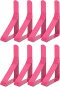 uxcell 8 Pack Tablecloth Clips, Stainless Steel Table Cloth Cover Clamps, 2.95" x 1.77" Windproof Holder Clips for Home Party Picnic Wedding Camping Dining Tables, Pink