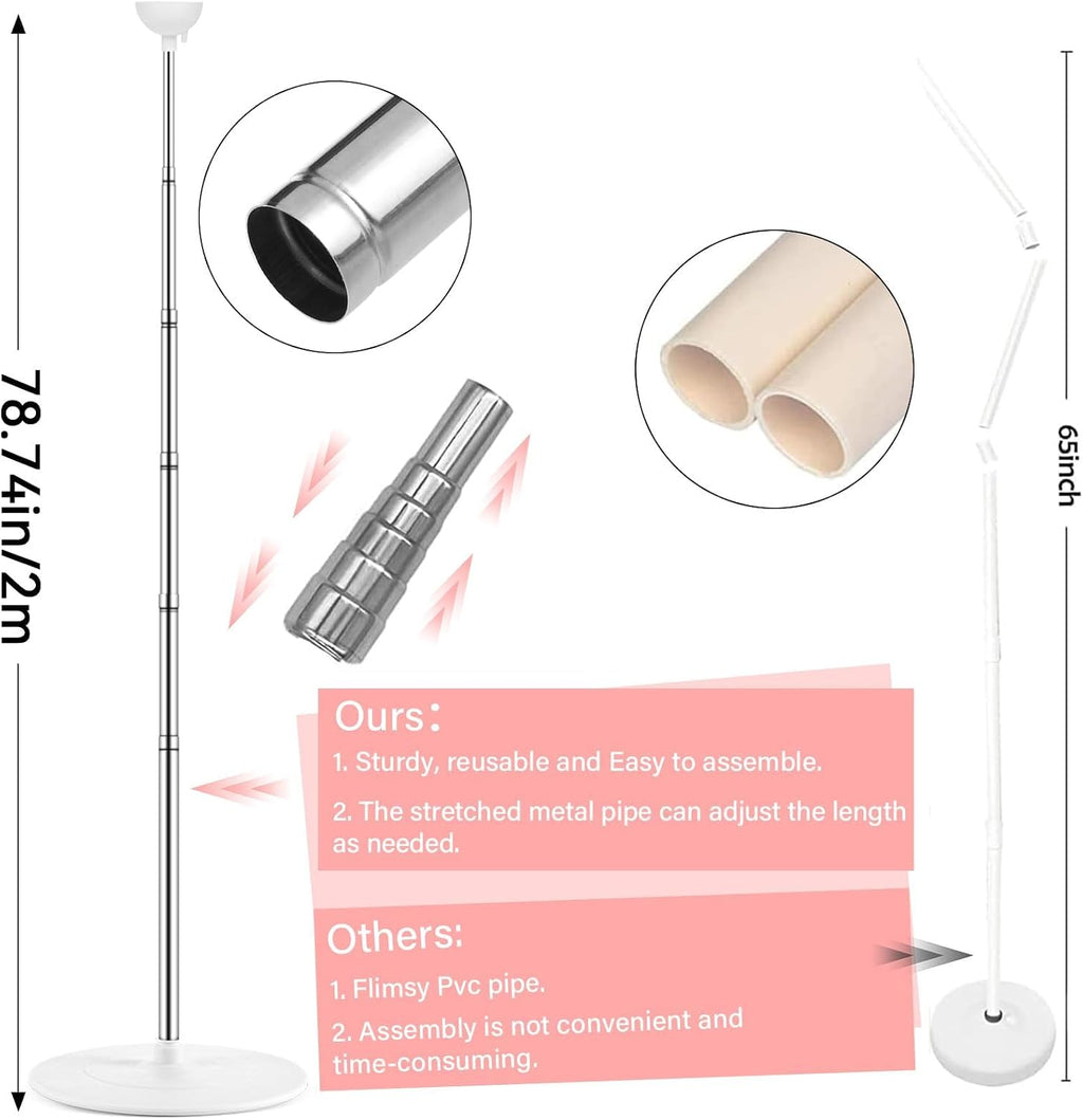 2 sets adjustable balloon column stand kit with, close-up detail