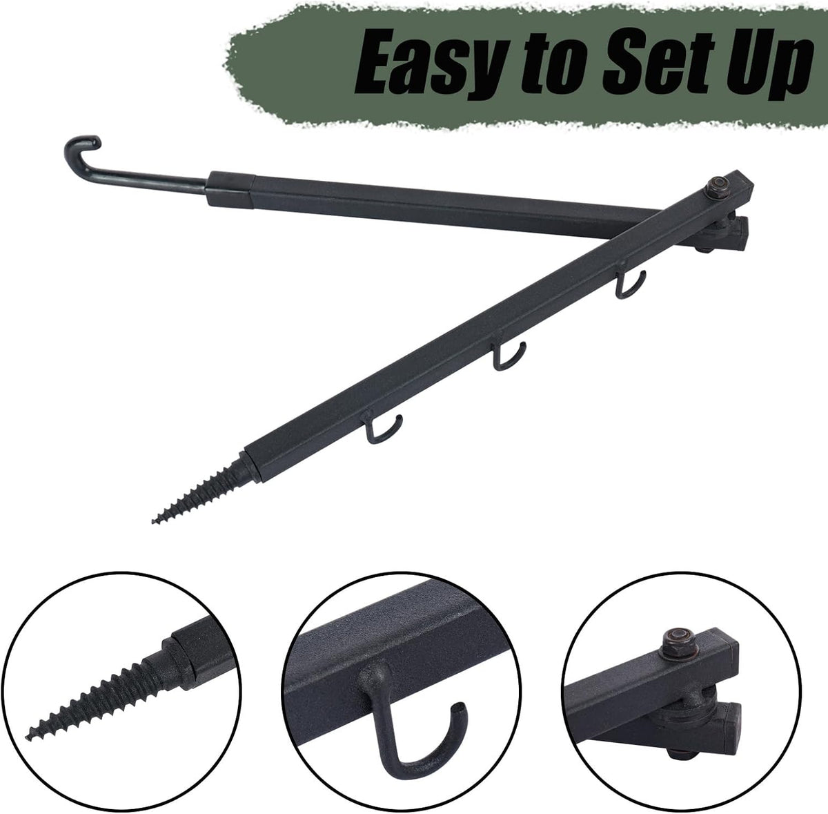 highwild tree stand folding bow hanger gear hanger showing dimensions