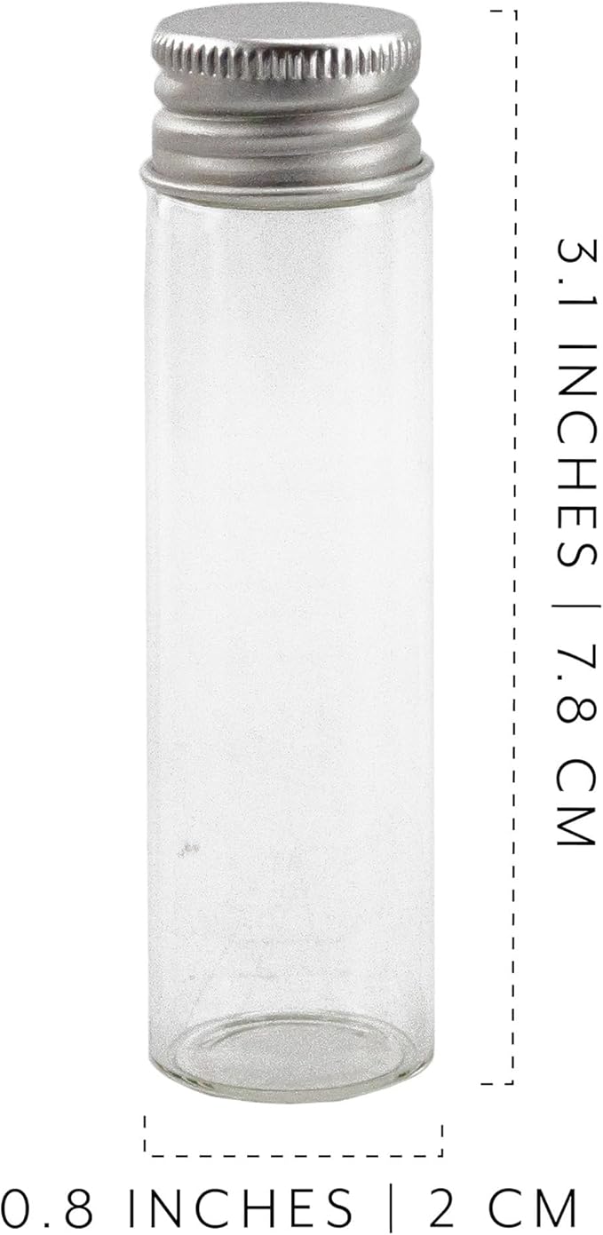 Darware Party Favor Matches Jars (24-Pack): Empty Glass Vials with Strike Stickers for Wedding Favors and DIY Gifts