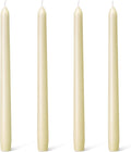 Everymoment Ivory Taper Candles - 4 Pack 10 Inch Candlesticks - Dripless & Smokeless Tapered Candle 8 Hours Unscented Cream Candle Sticks - Perfect for Wedding Holiday Dinner Party Home Decor