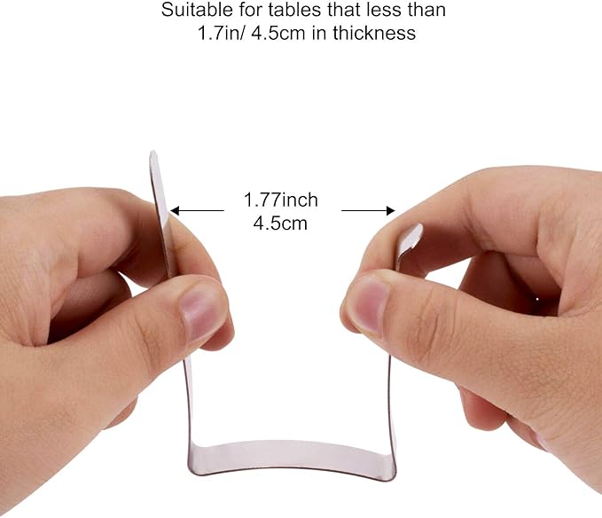 TriPole Tablecloth Clips 16Pack Stainless Steel Table Cover Clamps Skirt Clips for Home Kitchen Restaurant Picnic Tables