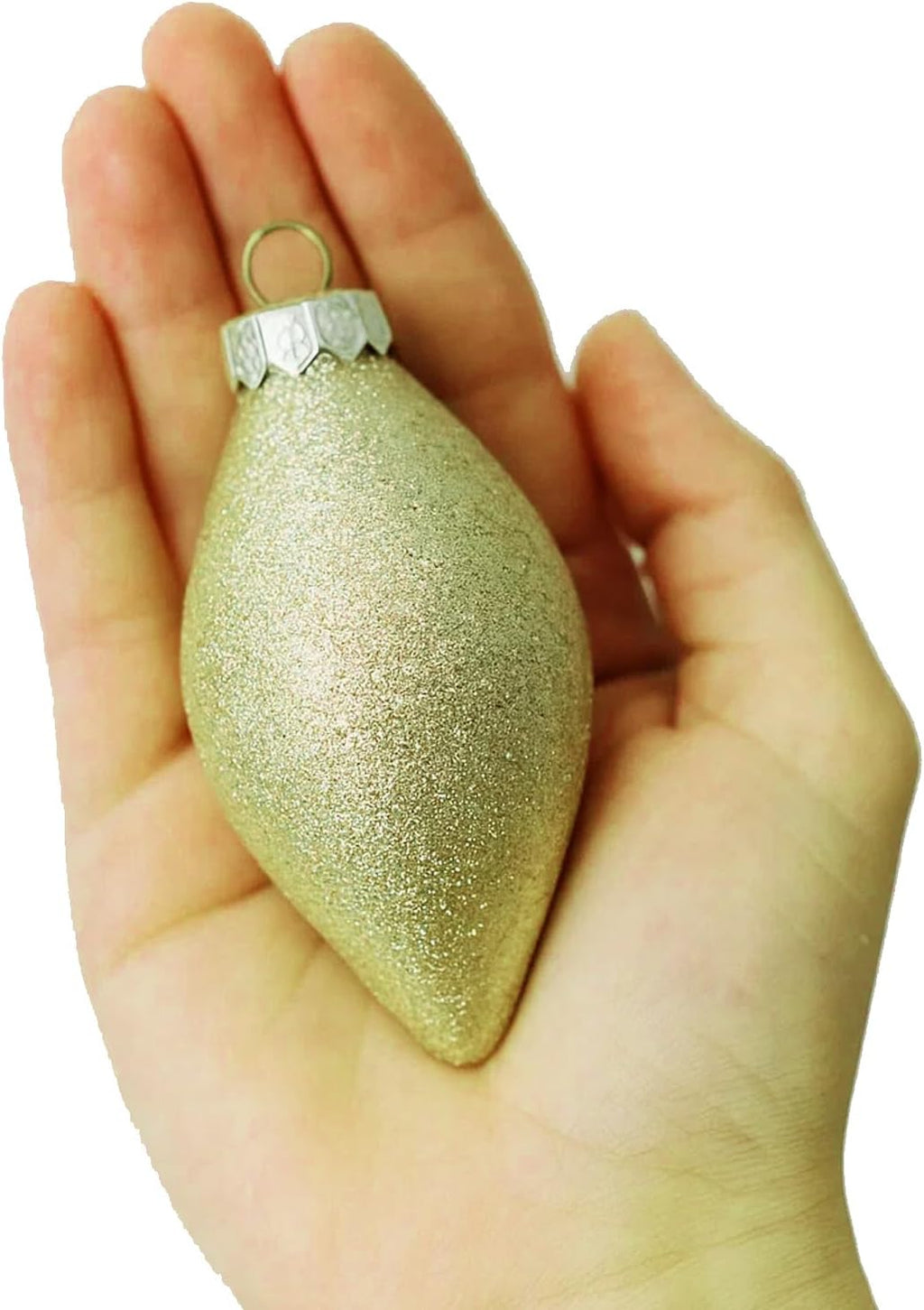Gold Christmas Ornaments Set for Tree Decorations, Teardrop Finial | Large Gold Teardrop Pendant Tree Ornaments, Shatterproof Xmas Drop Decorations, Assorted Styles, 4in, 12-Piece Set