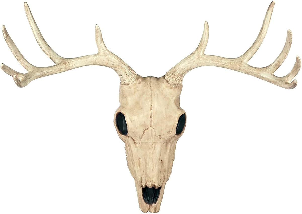 Crazy Bonez 10 Point Buck Deer Skull Hanging Wall Decor, 21.5" Wide
