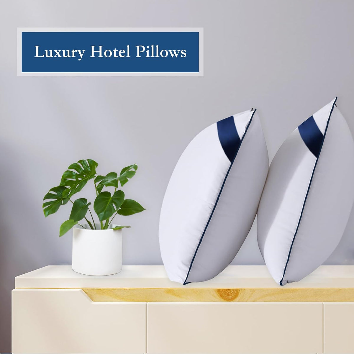 Meoflaw Bed Pillows Standard Size Set of 4, Luxury Hotel Pillows