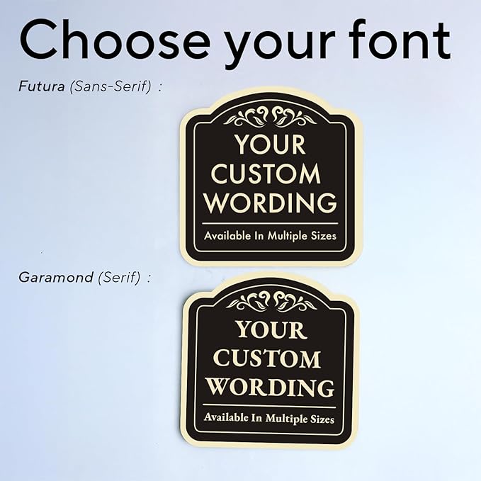 Custom Decorative Metal Sign - Personalized Aluminum, Customized Driveway Sign, Black Charcoal 12x12 In