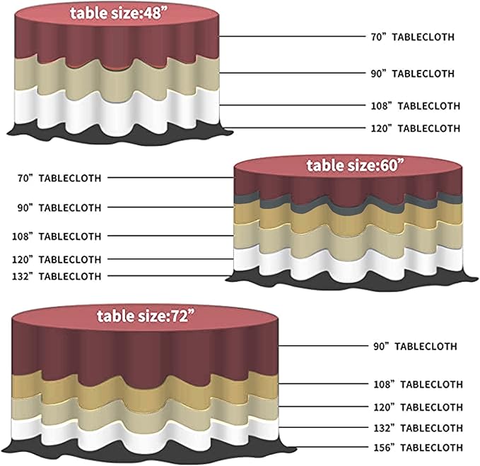 12 Pack 120 Inch White Satin Tablecloth - Premium Bright Silky Round Tablecloth Overlay Smooth Fabric Table Cover, Table Decoration for Wedding Party Banquet Events Restaurant Kitchen Dining