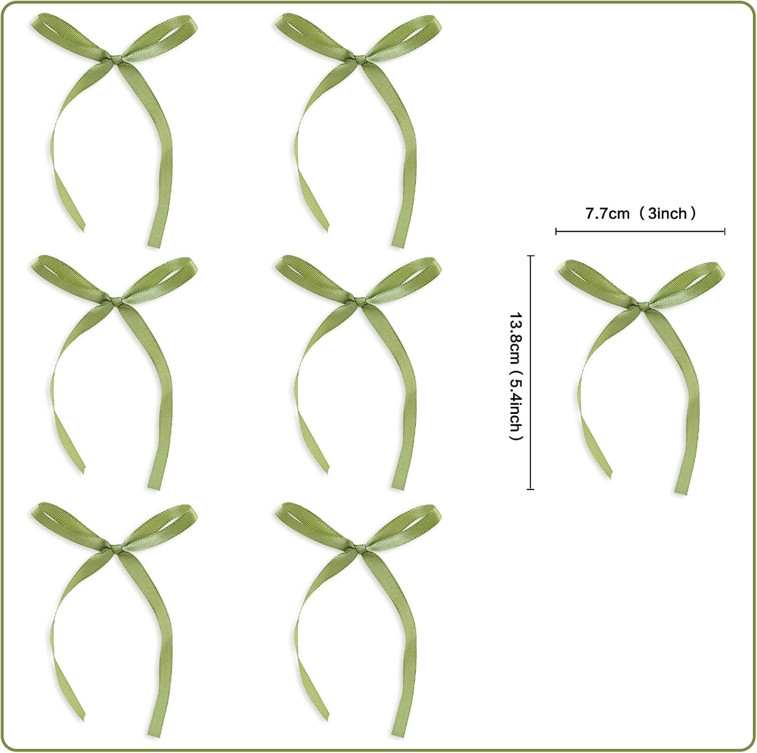 30Pcs Olive Green Bow Cake Toppers Olive Ribbon Bows Cake Picks for Safari Forest Animal Baby Shower Greenary Birthday Cake Decorations Greenery Wedding Anniversary Party Supplies