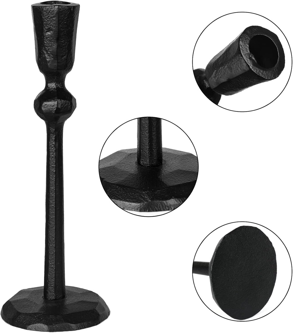 Iron Taper Candle Holder - Set of 3 Decorative Candle Stand