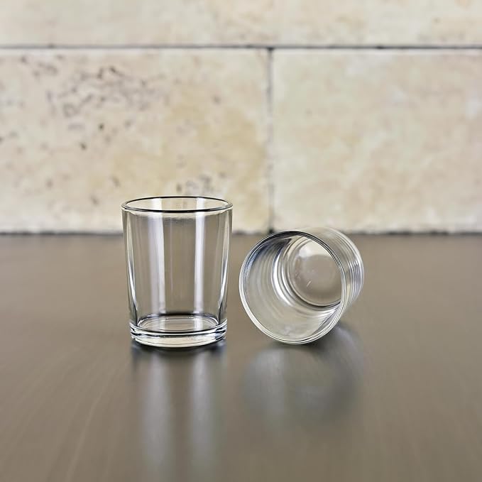 WGV Tea Light Votive Candle Holder 2.2x2.75, Clear Tiny Utility Cylinder Glass Vase, Small Planter Terrarium for Home Accent Decor, 1 Pc