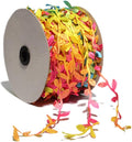 BASOKAN Colorful Rainbow Leaves Leaf Ribbon Trim Rope - 20 Yards - for Garland DIY Crafts and Party Wedding Home Decorations