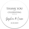 Personalized Wedding Stickers - Custom Wedding Envelope Seals for Invitations, Thank You Cards, and Save The Date (50-1000 Stickers) (Classic Celebration)