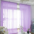 Window Purple Sheer Curtains 84 Inches Long 2 Panels Sheer Curtain Basic Rod Pocket Panel for Bedroom Children Living Room Yard Kitchen (Purple, 52" W x 84" L | 2 pcs)