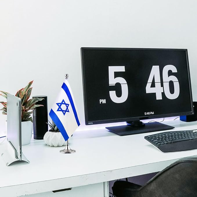Israel Flag Israeli Flags, Small Mini Israeli Desk Flag, Used for Table Office Classroom Home Patriotic Events Decorations