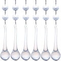 H&D 10pcs 5.3" Crystal Raindrop with Octagon Beads Chandelier Prisms Pendants Lamp Curtain DIY Suncatcher Parts (Clear)