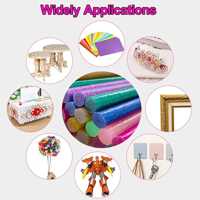 Glitter Hot Glue Sticks for Hot Glue Gun 14 Colors 84 Pack Bulk Colored Glitter Glue Stick for Mini Glue Gun Sticks 7mm 100mm Mini Glue Sticks for DIY Art Craft Repair Colored Hot Glue Gun Sticks