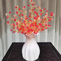 32PCS Crystal Artificial Flowers Bouquets Handmade Acrylic Flower Branches Fake Beaded Baby Breath Floral Crafts for Wedding Party Home Decor
