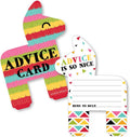 Big Dot of Happiness Let's Fiesta - Pinata Wish Card Mexican Fiesta Baby, Bridal Shower or Bachelorette Party Activities - Shaped Advice Cards Game - Set of 20