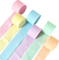 Pastel Crepe Paper Streamers 6 Rolls 492ft, Party Decorations for Birthday Wedding Baby Shower Bride Shower Halloween Christmas Holiday Decorations, 1.77Inch x 82ft/Roll