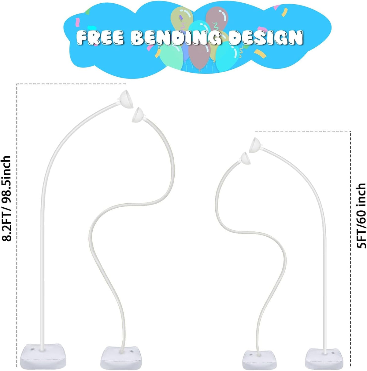 balloon arch kit with electric pump, free bending, close-up detail